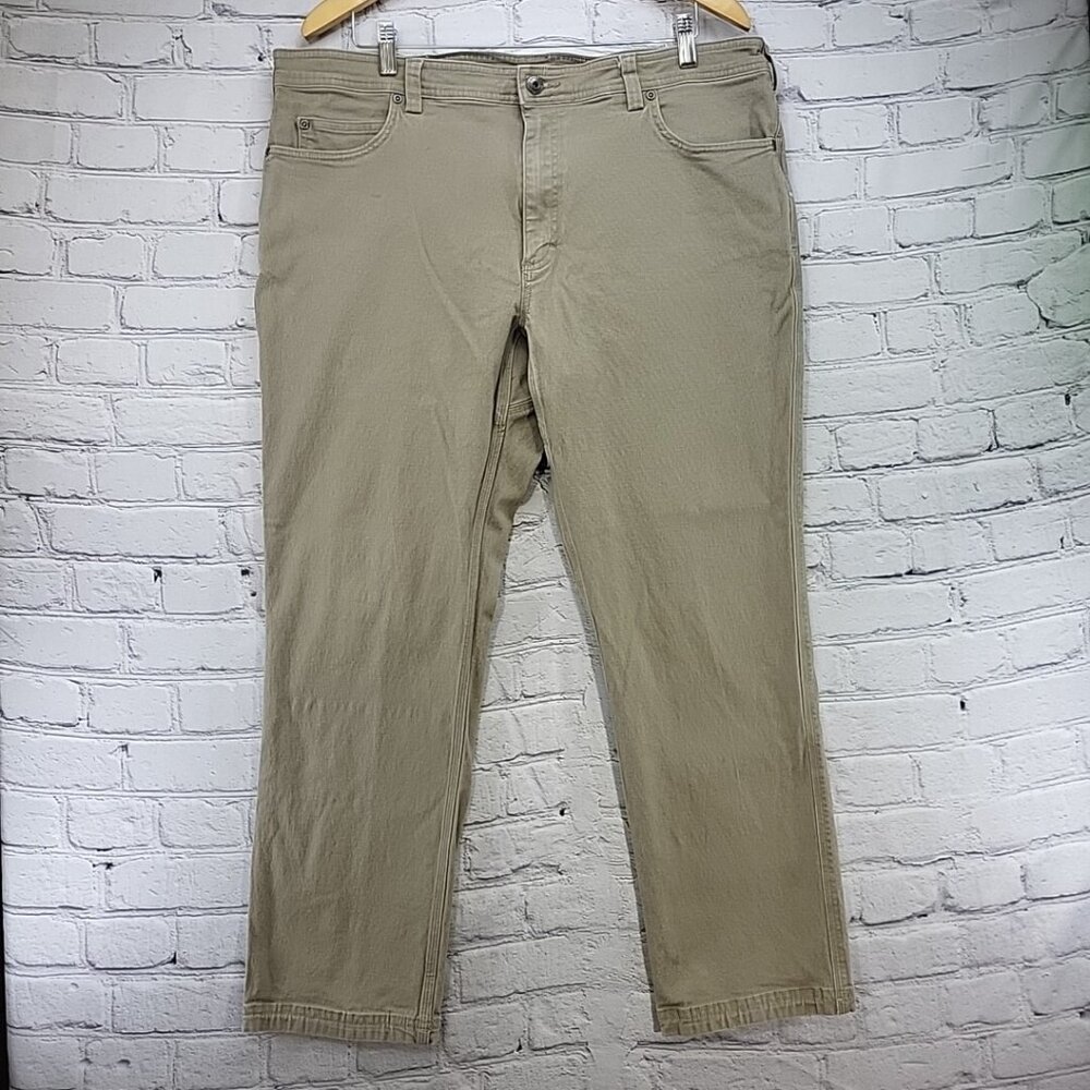 Duluth Trading Flex Fire Hose Slim Fit Mens Sz 40X30 Tan Pants Flaw Tiny Spots‎